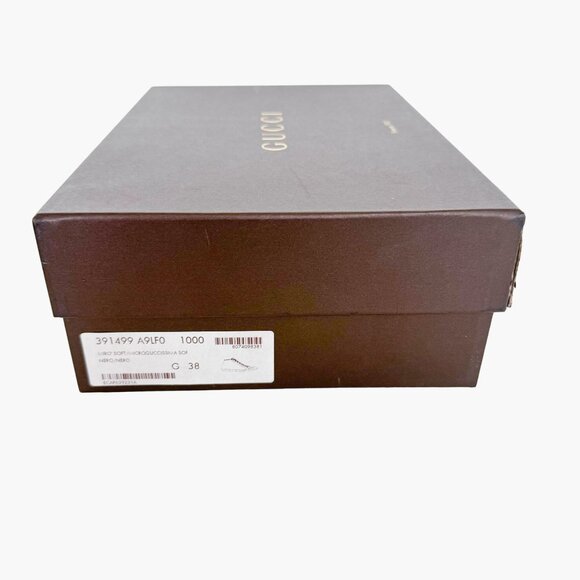 Gucci Mid Top GG Sneakers EU 38 US 8 Black Monogram Leather High Top Trainer - Picture 13 of 13